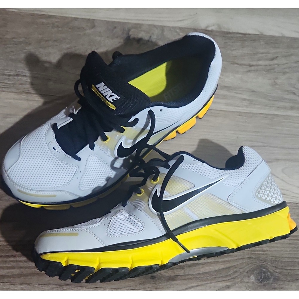 Nike Air Pegasus+ 28 Low Top Running Sneaker White/Black/Yellow 443805-009